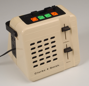 Plastic cream toaster shaped box with with buttons and levers