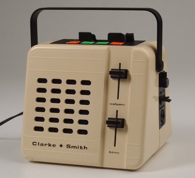 Plastic cream toaster shaped box with with buttons and levers