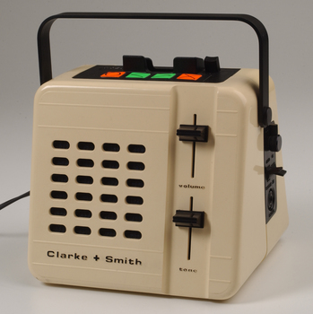 Plastic cream toaster shaped box with with buttons and levers