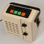 Plastic cream toaster shaped box with with buttons and levers