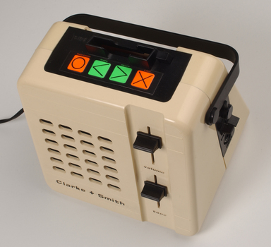 Plastic cream toaster shaped box with with buttons and levers