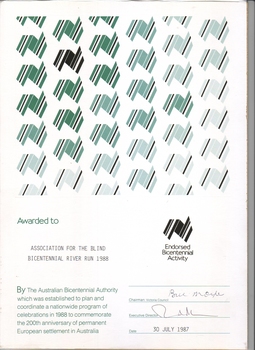 Green and black writing on white page with Australia shape in various shades of green