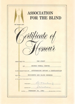 Black writing on cream paper with golden guiding light logo