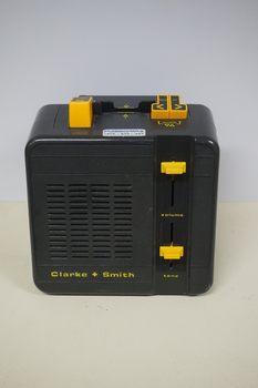 Black box with yellow buttons and dials