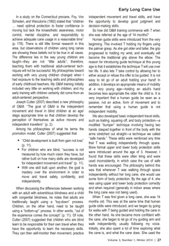 Article on long cane use by children