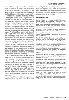 Article on long cane use by children