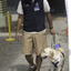Staff member with a working dog