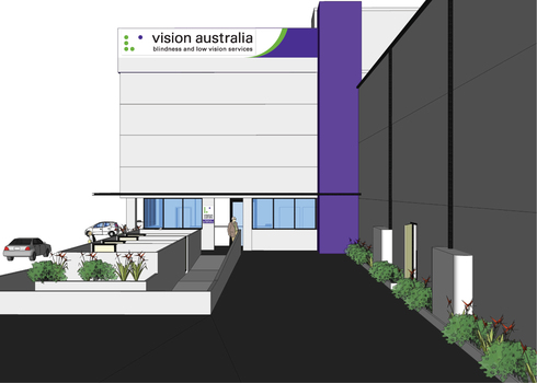 View of area outside reception