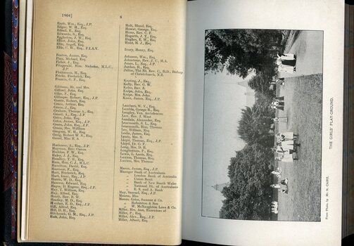 List of Life Governors and photograph of girls in playground