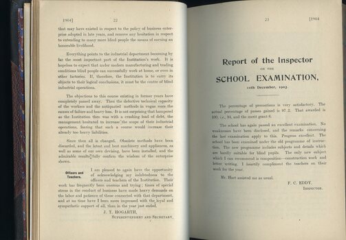 Report of the Principal to the Board of Management and Subscribers and Report of Examiner