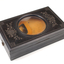 1 wooden box with fold out top and inset glass magnifier.