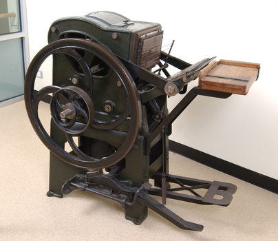 Steel and cast iron printing press