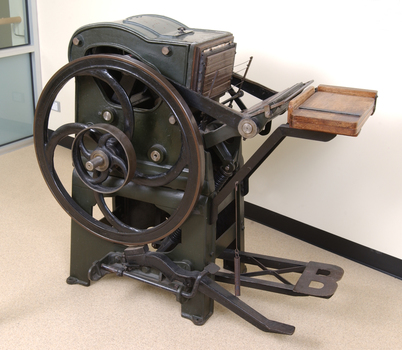 Steel and cast iron printing press