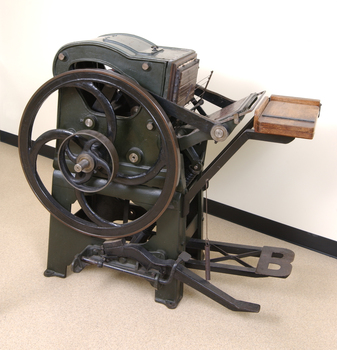Steel and cast iron printing press