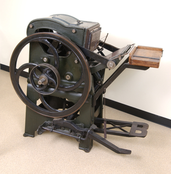 Steel and cast iron printing press