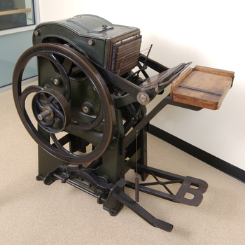 Steel and cast iron printing press