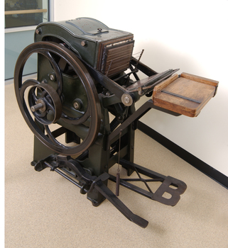 Steel and cast iron printing press