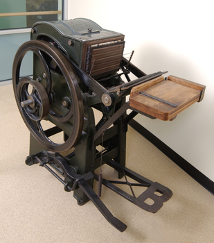 Steel and cast iron printing press