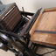 Braille plates attached to the steel and cast iron printing press