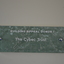 Stippled green tinted glass plaques with names 