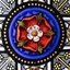 Close up view of flower detail on window