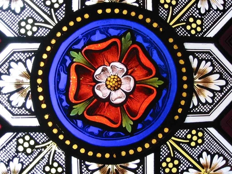 Close up view of flower detail on window