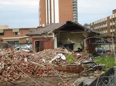 Partially demolished house at Raleigh Street, Prahran