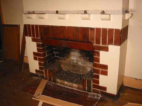 Fire place at Raleigh Street house before demolition