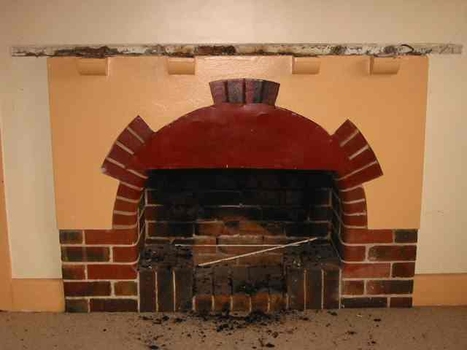 Fireplace at Raleigh Street before demolition