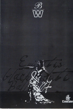 Painting of lady in dress dancing against a dark background