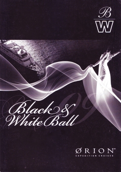 Woman in flowing white gown flying above a cruise ship.