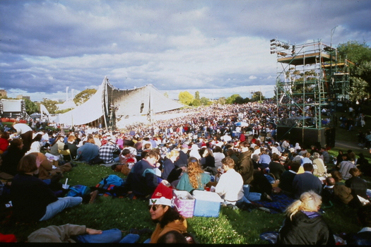 Crowds at Sidney Myer Music Bowl