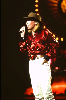 Jo Beth Taylor singing on stage