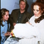 Rhonda Burchmore signs an autograph whilst Peter Cupples looks on