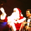 Santa and Ray Martin on stage