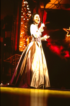 Marina Prior on stage at Carols