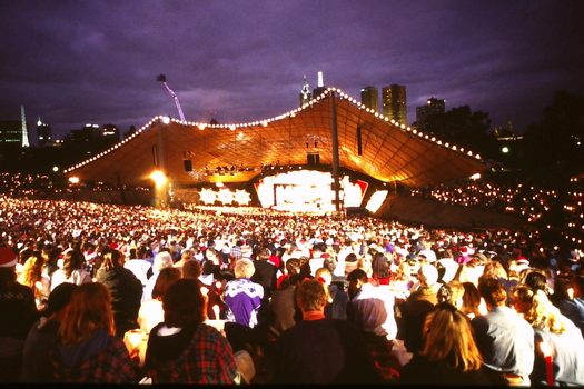 Crowds at Sidney Myer Music Bowl
