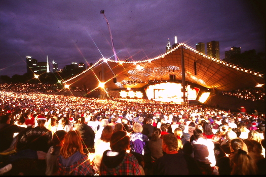 Crowds at Sidney Myer Music Bowl