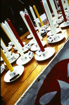 Candles for sale at the stall