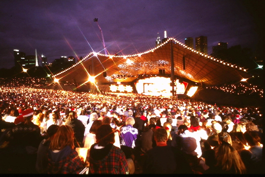 Crowds at Sidney Myer Music Bowl