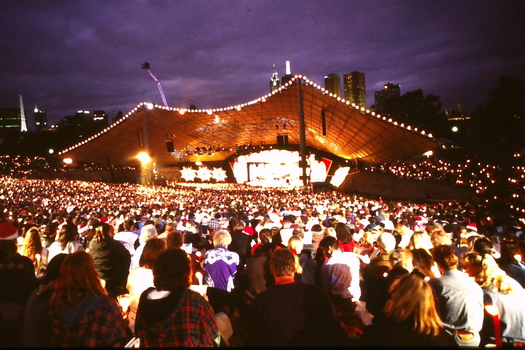 Crowds at Sidney Myer Music Bowl