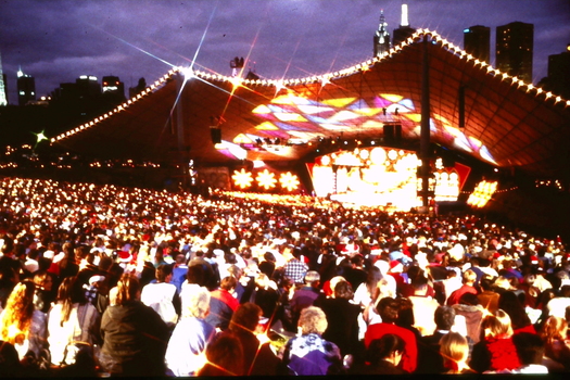 Crowds at Sidney Myer Music Bowl