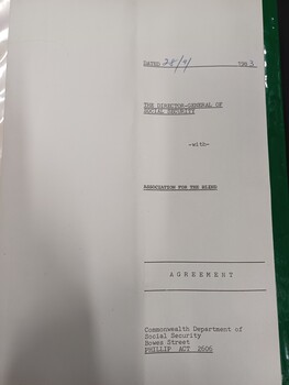 Typed agreement between DG of Social Security and the AFB