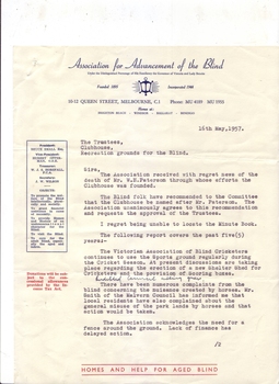 Typed letter on AAFB letterhead