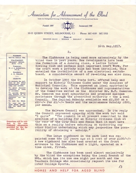 Typed letter on AAFB letterhead