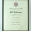White paper with crest and black writing - Donald Gordon Boyle
