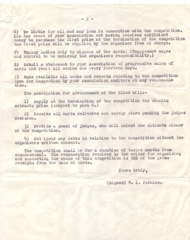 Typed letter on white paper