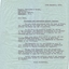 Typed letter on blue paper