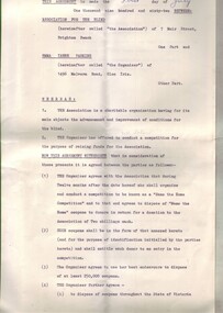 Text, Fund raising agreement with E.I. Parkins, 1 July 1962