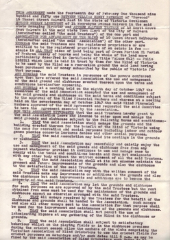 Typed legal agreement between Association and Paterson, Lightfoot and Yeatman (as directors)
